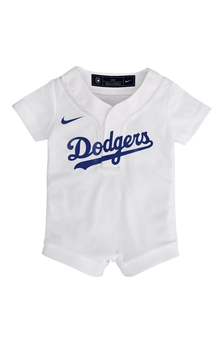 Nike Newborn Nike White Los Angeles Dodgers Home Replica Romper Jersey, Alternate, color, White