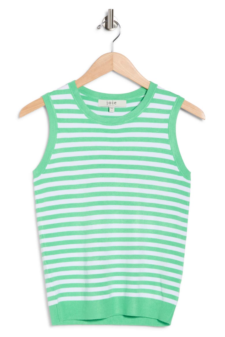 Striped Sweater Tank, Alternate, color, GREEN/ WHITE
