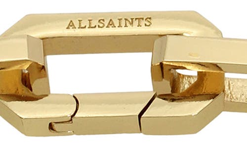 Allsaints Hexagon Link Curb Chain Bracelet In Brown