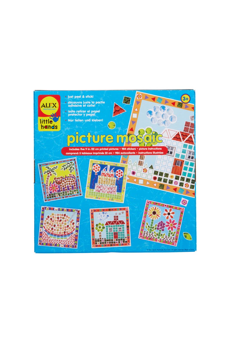 Little Hands Picture Mosaic Art and Craft Activity Kit, Ages 4+, Alternate, color, Multicolored
