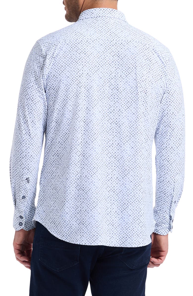Robert Graham Montagu Knit Button-Up Shirt, Alternate, color, White Multi