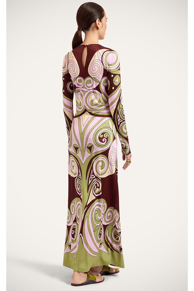 Slinky Swing Dress, Alternate, color, Kells Swirl Placée Burgundy