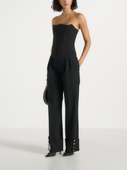 Manière De Voir Darlene Turn Up Detail Tailored Twin Pleat Pants