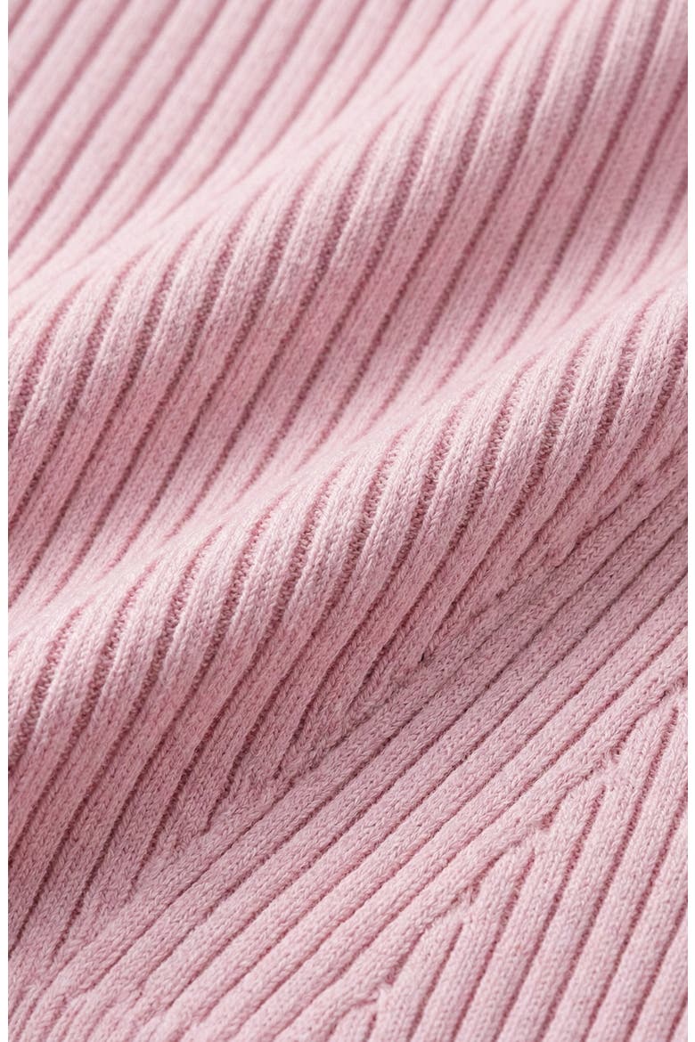 Ribbed Knit Contrast Trim Mini Skirt, Alternate, color, Pastel Pink