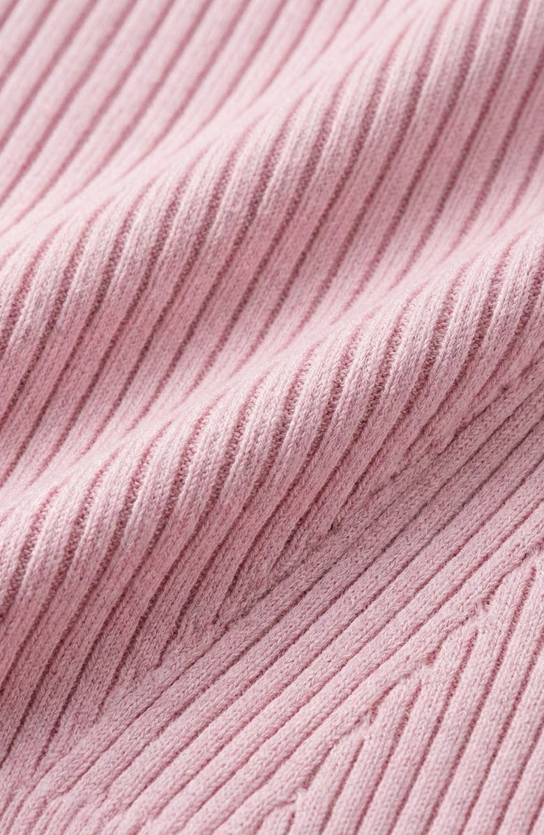 Modenaire Ribbed Knit Contrast Trim Mini Skirt, Alternate, color, Pastel Pink