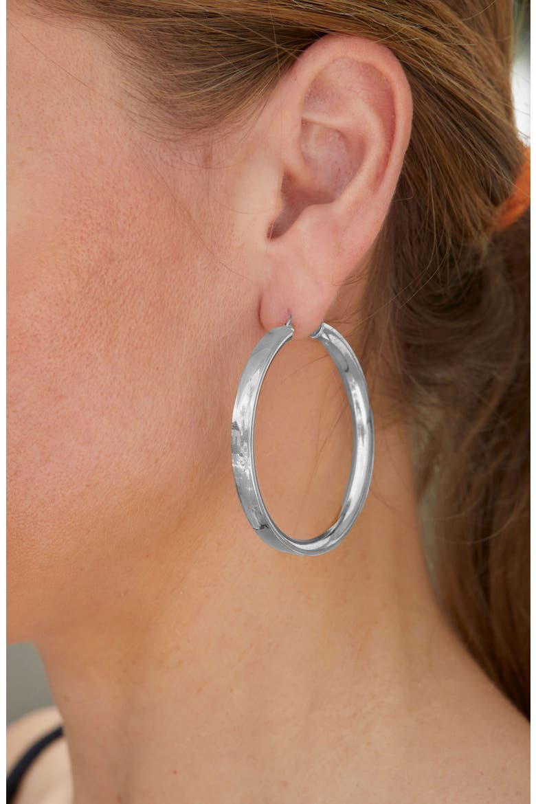 Large Hoop Earrings, Alternate, color, WHITE