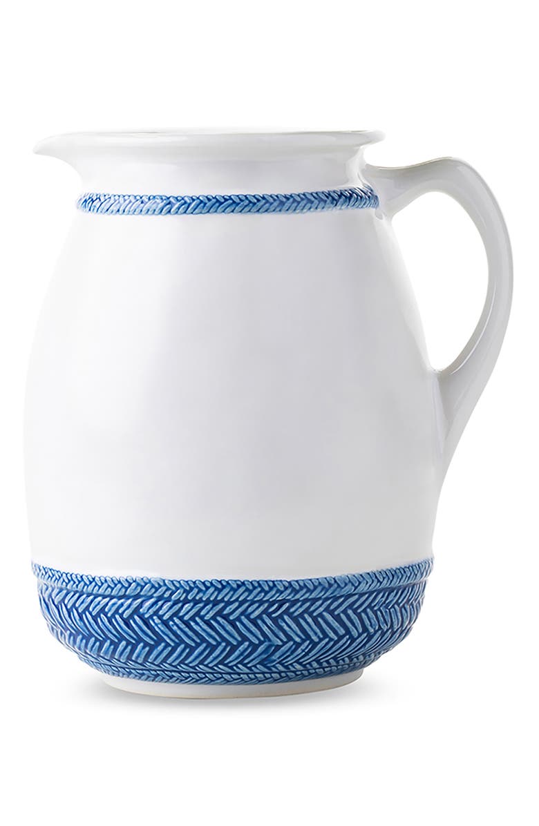 Juliska Le Panier Delft Blue Pitcher, Main, color, Delft Blue