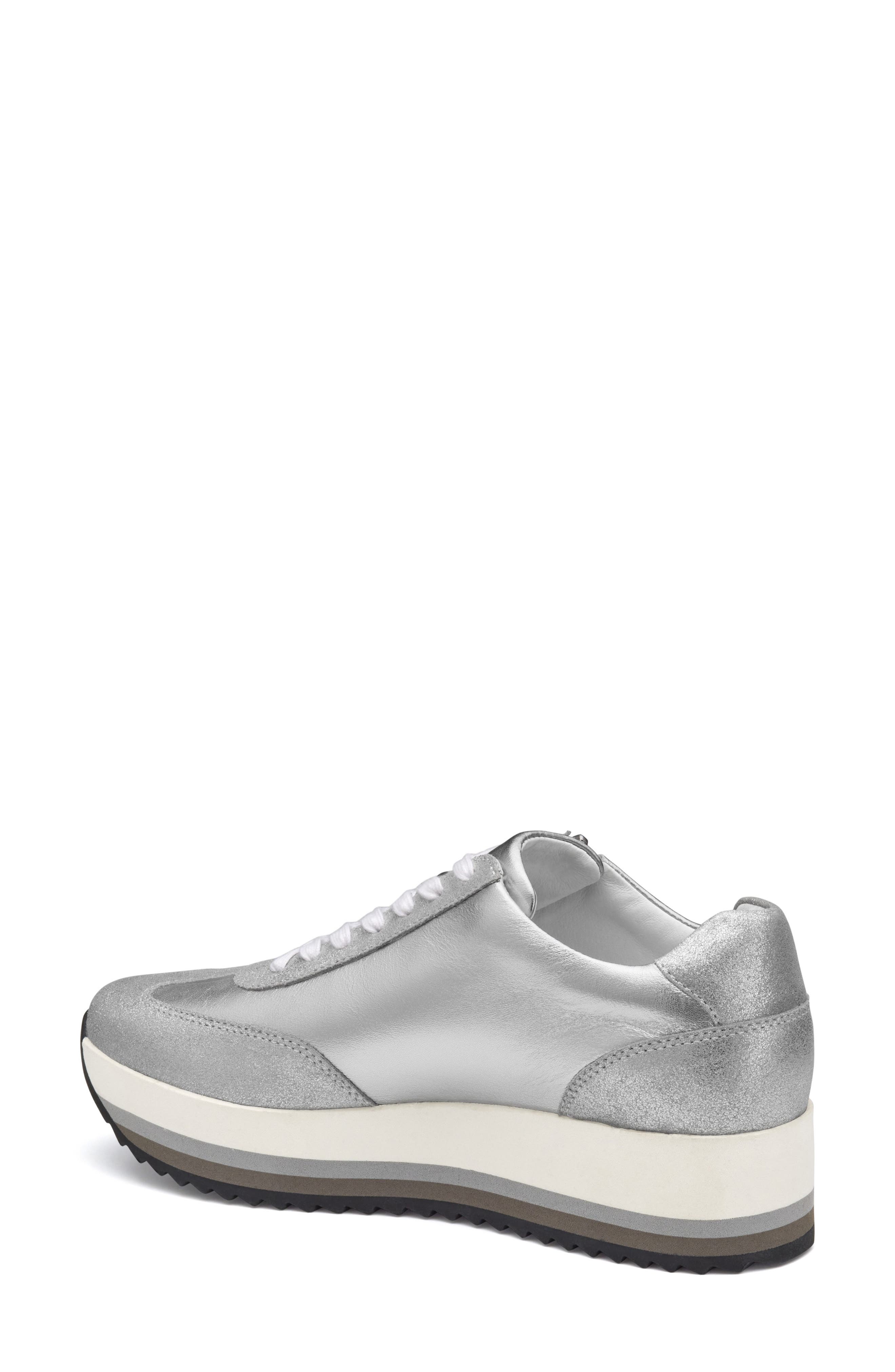 Gracie Side Zip Sneaker, Alternate, color, SILVER METALLIC