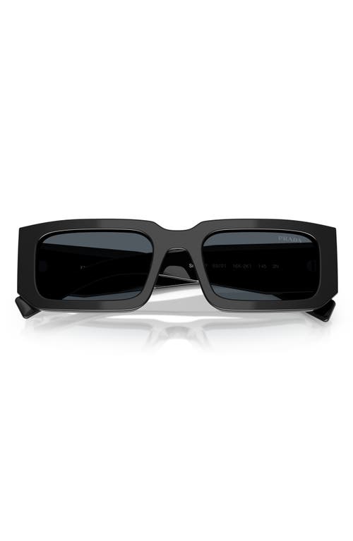 Prada 53mm Rectangular Sunglasses In Black Grey