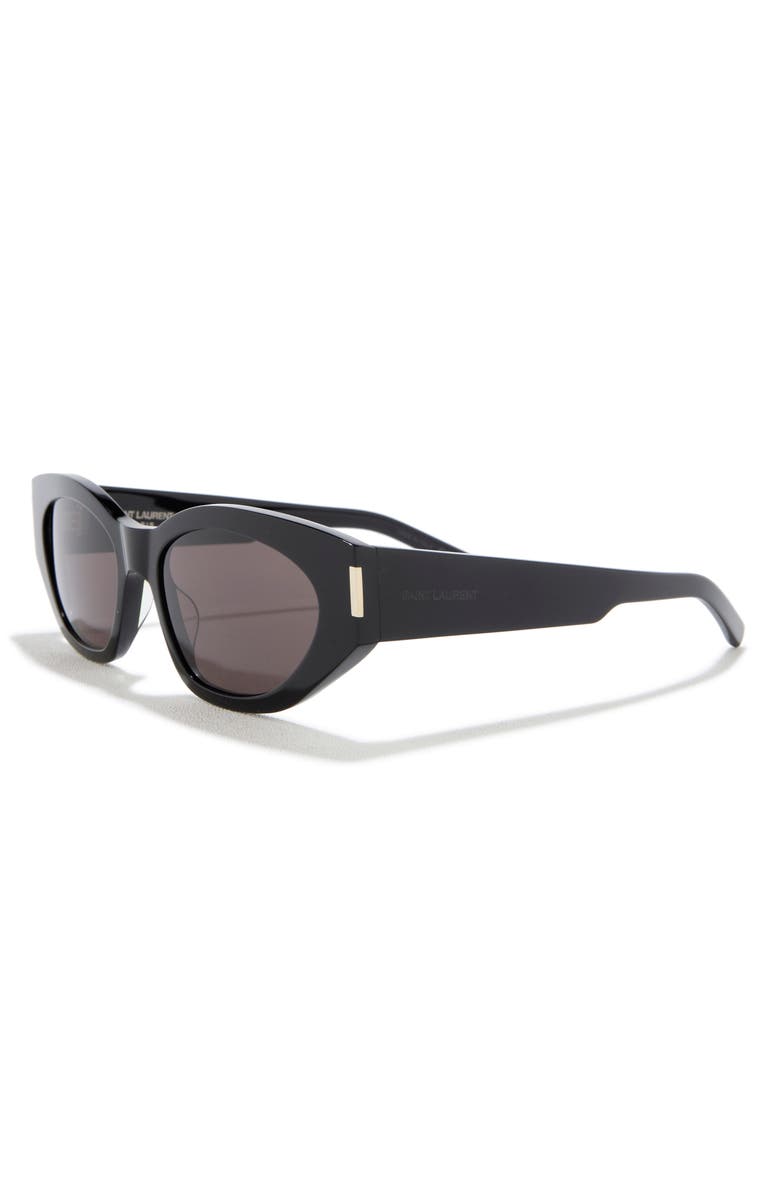 Saint Laurent Cat Eye Sunglasses, Alternate, color, Black Black Black