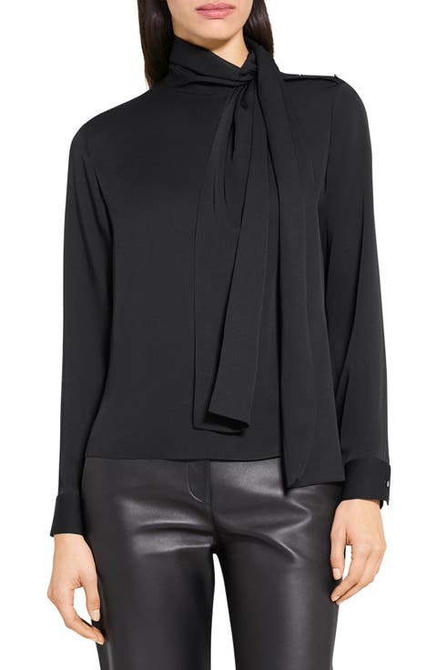 Tie Neck Silk Top