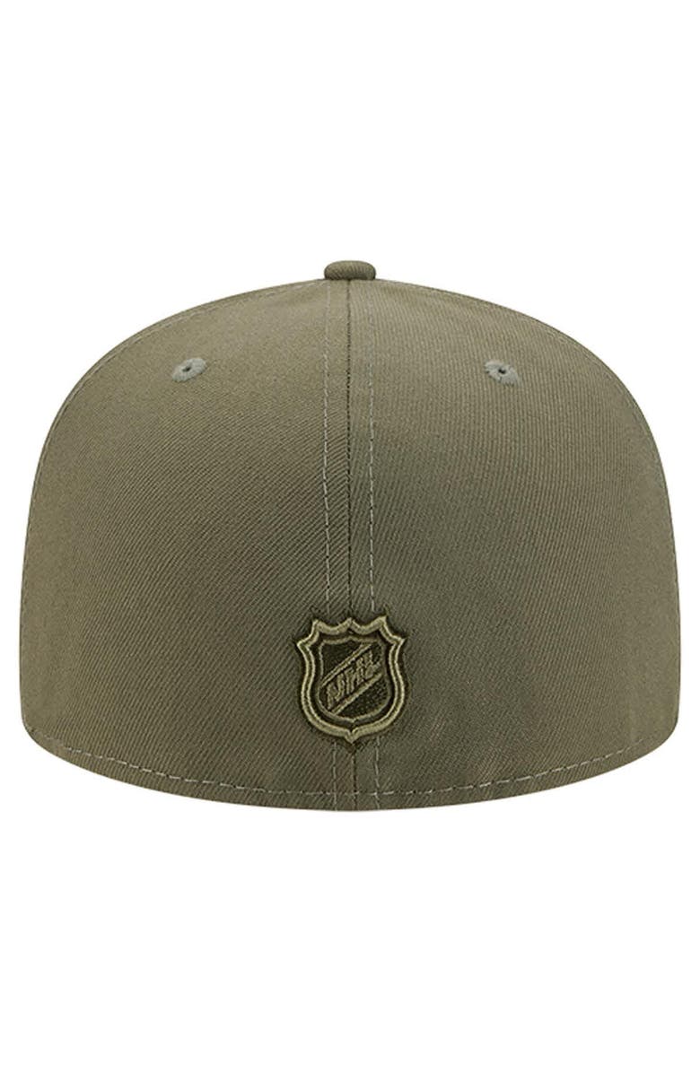 New Era Men
s New Era  Olive Tampa Bay Lightning Military Appreciation Flag 59FIFTY Fitted Hat, Alternate, color, Olive