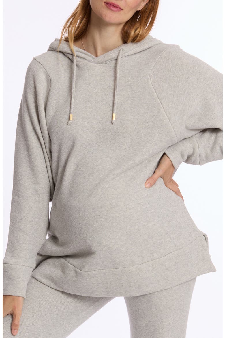 Maternity and Nursing Hoodie, Alternate, color, GREY