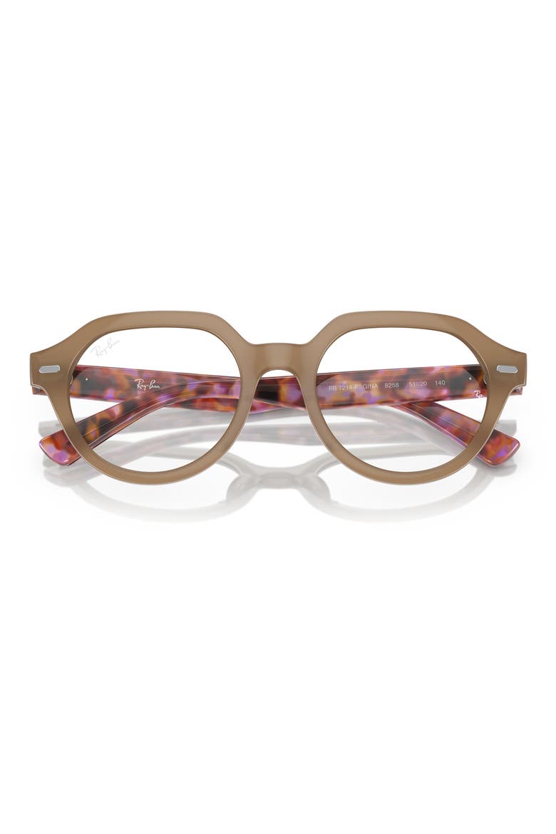 RX7214F 51mm Square Optical Glasses, Alternate, color, WHITE