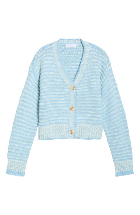 Chunky Stripe V-Neck Cardigan