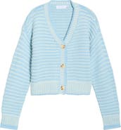 All in Favor Chunky Stripe V-Neck Cardigan