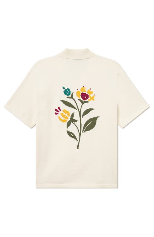 Les Deux Geoffroy Short Sleeve Knit Shirt In Ivory