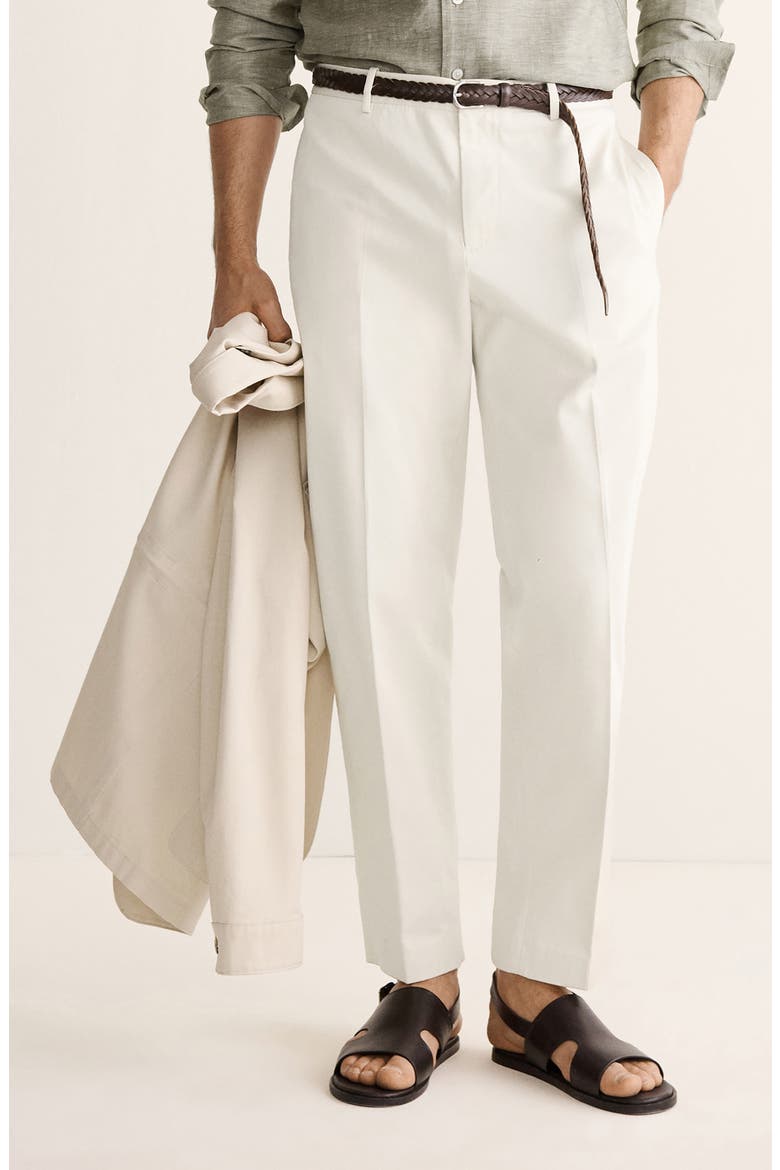 Regular Fit Cotton Pants, Main, color, LIGHT BEIGE