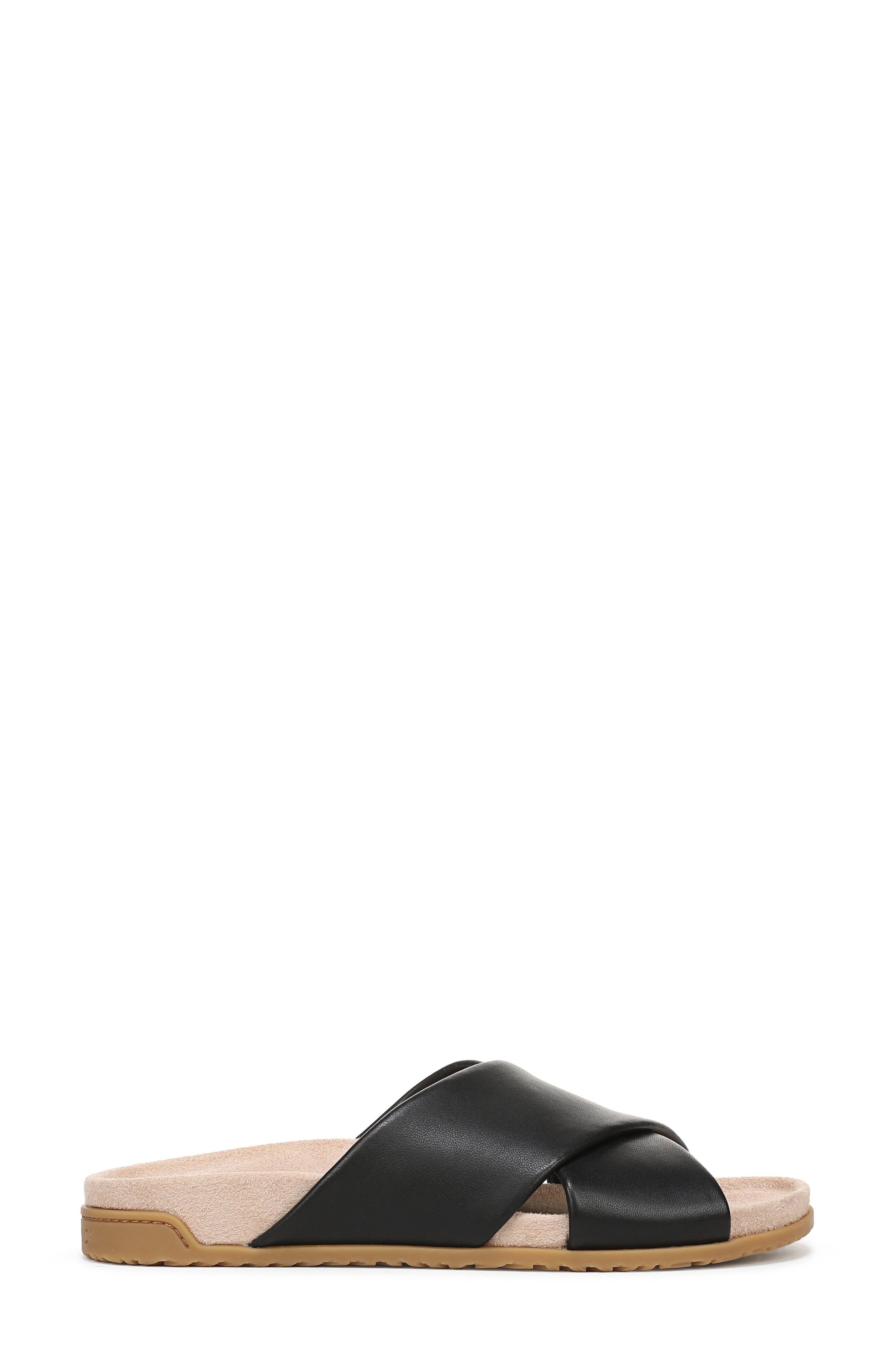 Vionic Etna Crossover Slide Sandal, Alternate, color, Black