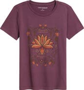 Lucky Brand Studded Bloom Like a Lotus Graphic T-Shirt