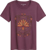 Lucky Brand Studded Bloom Like a Lotus Graphic T-Shirt
