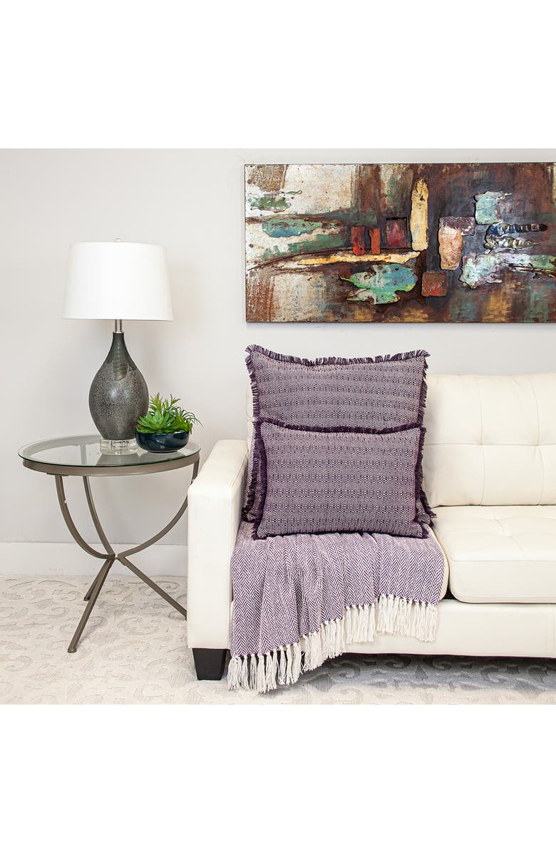 PARKLAND COLLECTION Cross Weave Square Accent Pillow, Alternate, color, 