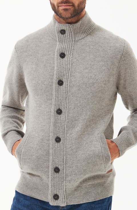 Wool Button & Zip Front Cardigan