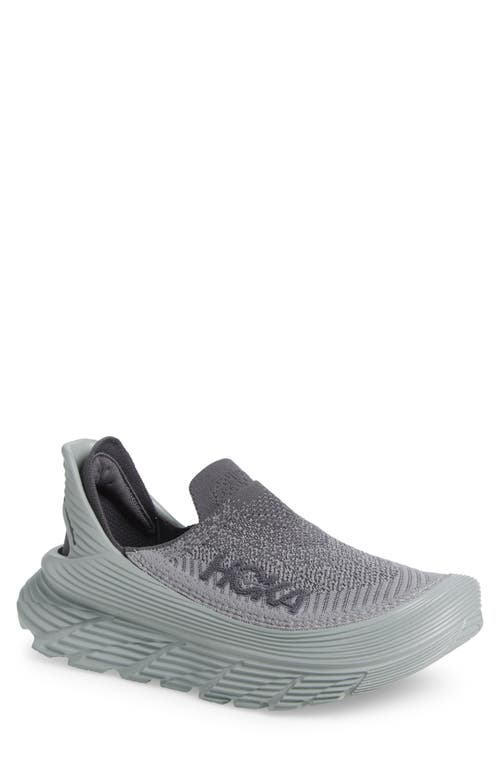 Shop Hoka Restore Tc Slip-on In Satellite Grey/stellar Grey