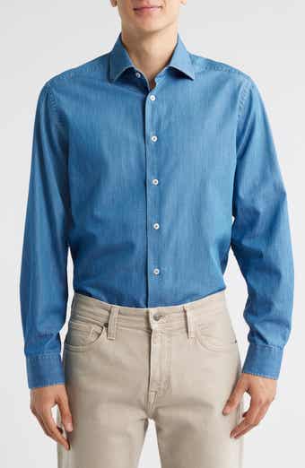 Reed Cotton Chambray Button-Up Shirt