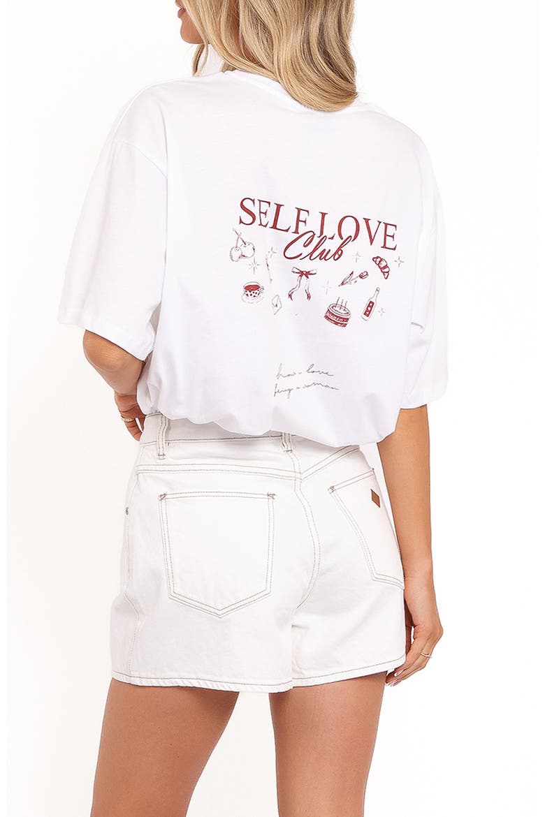 Self Love Club Graphic T-Shirt, Alternate, color, WHITE