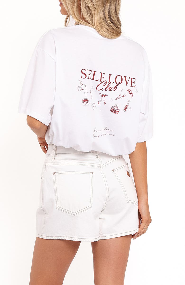 Petal & Pup Self Love Club Graphic T-Shirt, Alternate, color, White