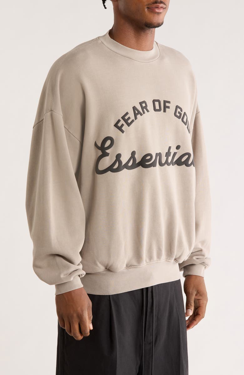 Fear of God Essentials Training '90s Crewneck Sweatshirt, Alternate, color, Faded Seal