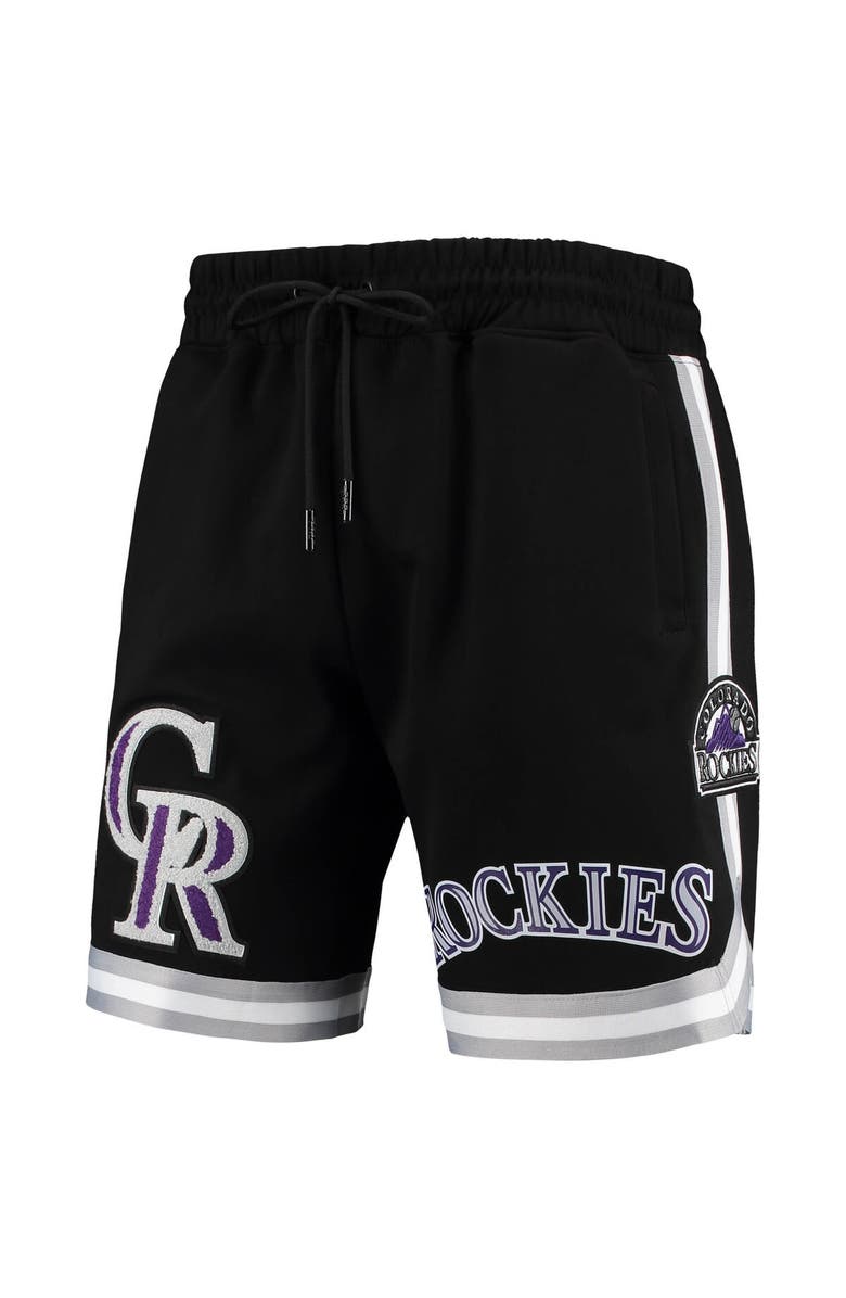 PRO STANDARD Men's Pro Standard Black Colorado Rockies Team Shorts, Alternate, color, 