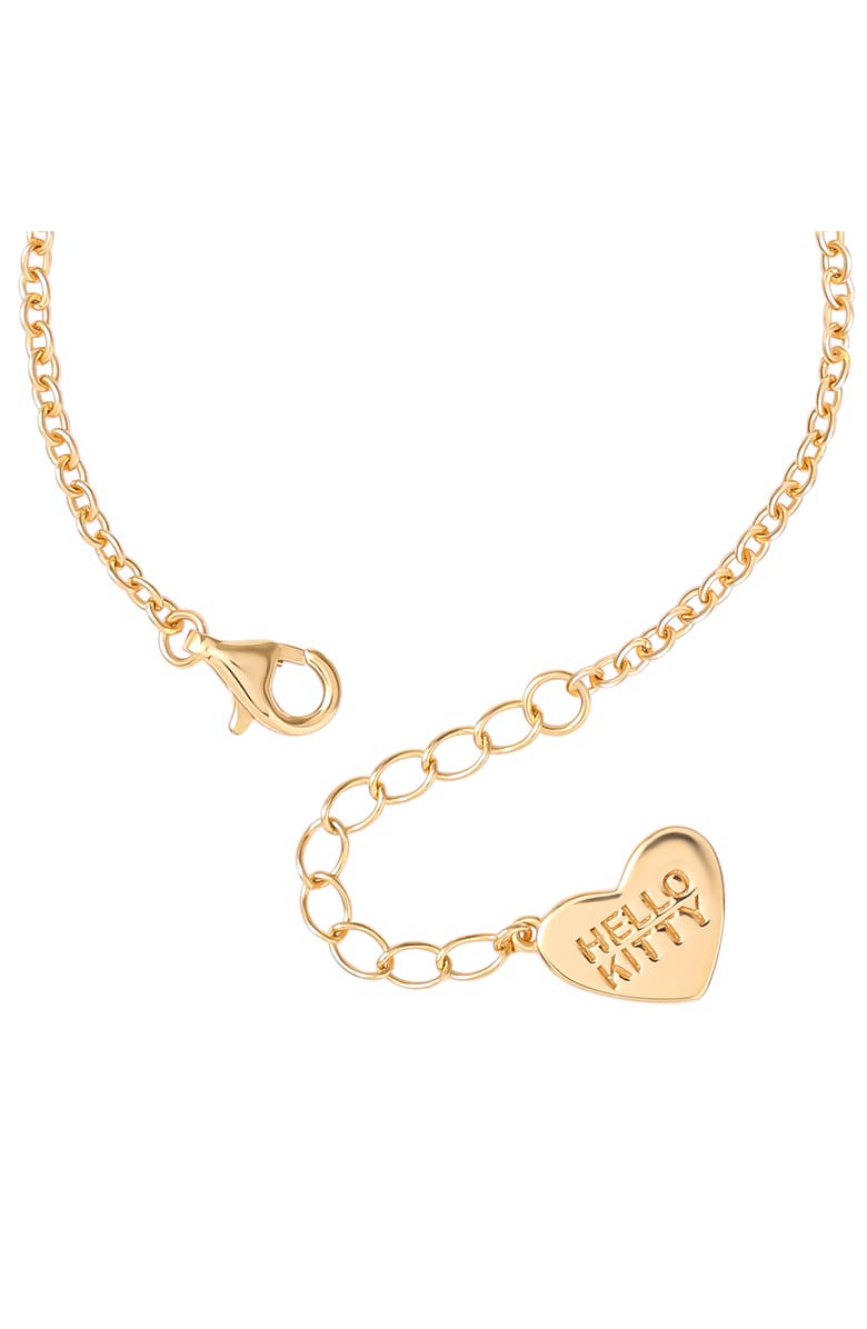 Hello Kitty Sapphire Station Bracelet, 7.25"+1", Alternate, color, Gold/Pink