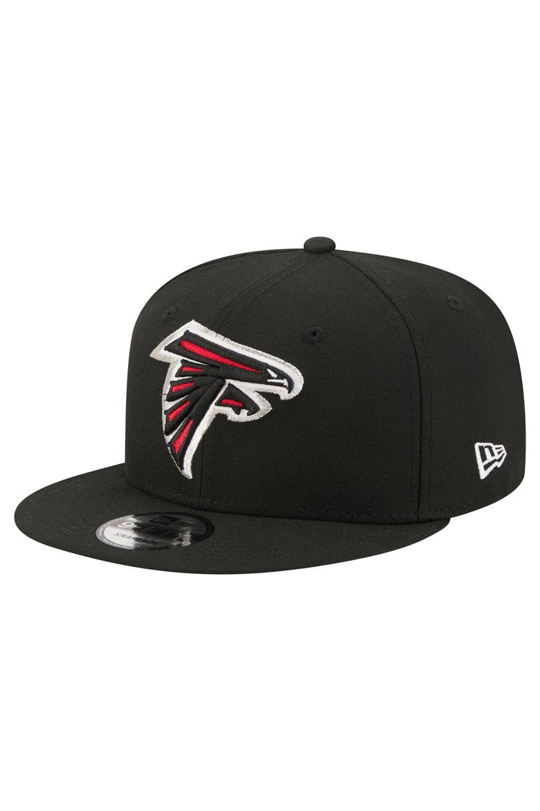 Men's New Era  Black Atlanta Falcons 9FIFTY Snapback Hat, Main, color, Black