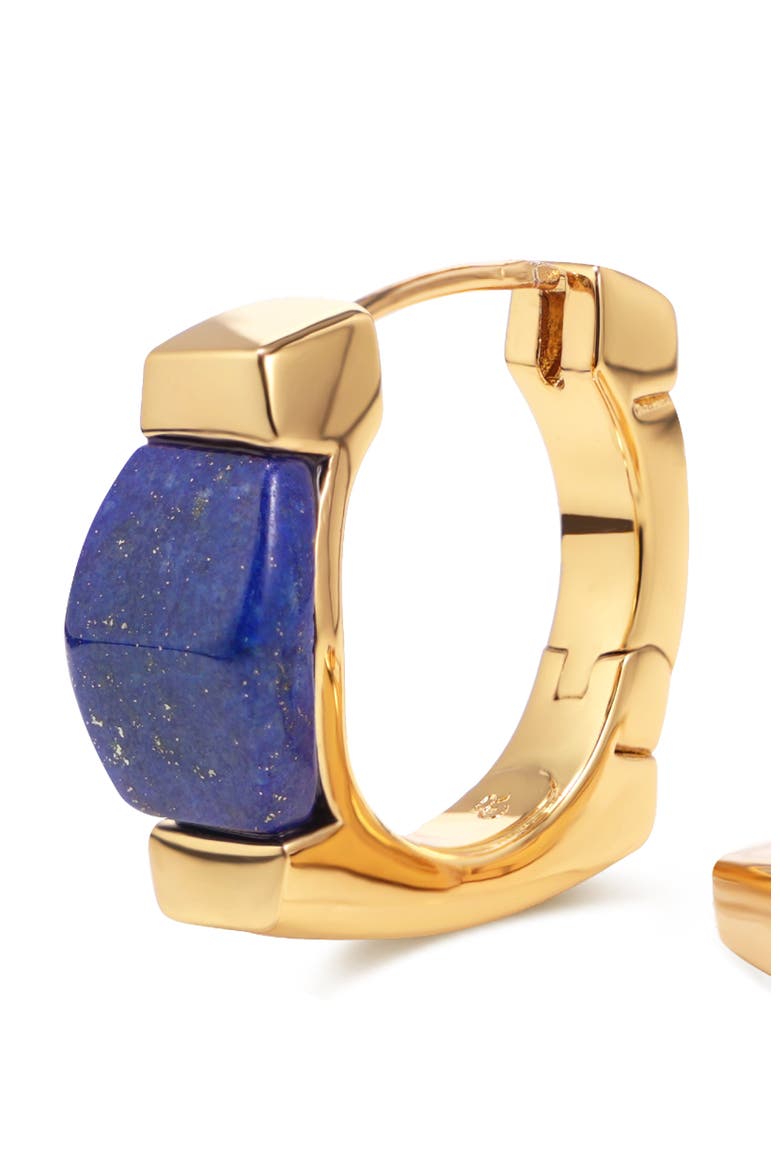 Ishtar Goddess Hoop Earrings, Alternate, color, Gold