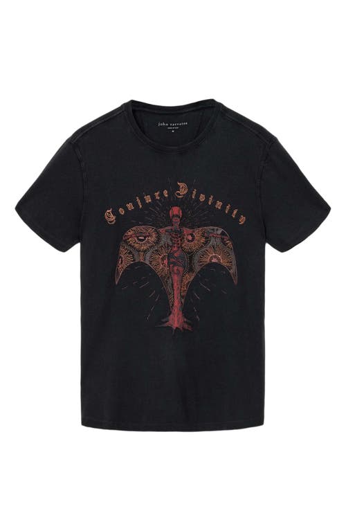 John Varvatos Deco Goddess Embellished Organic Cotton T-shirt In Black