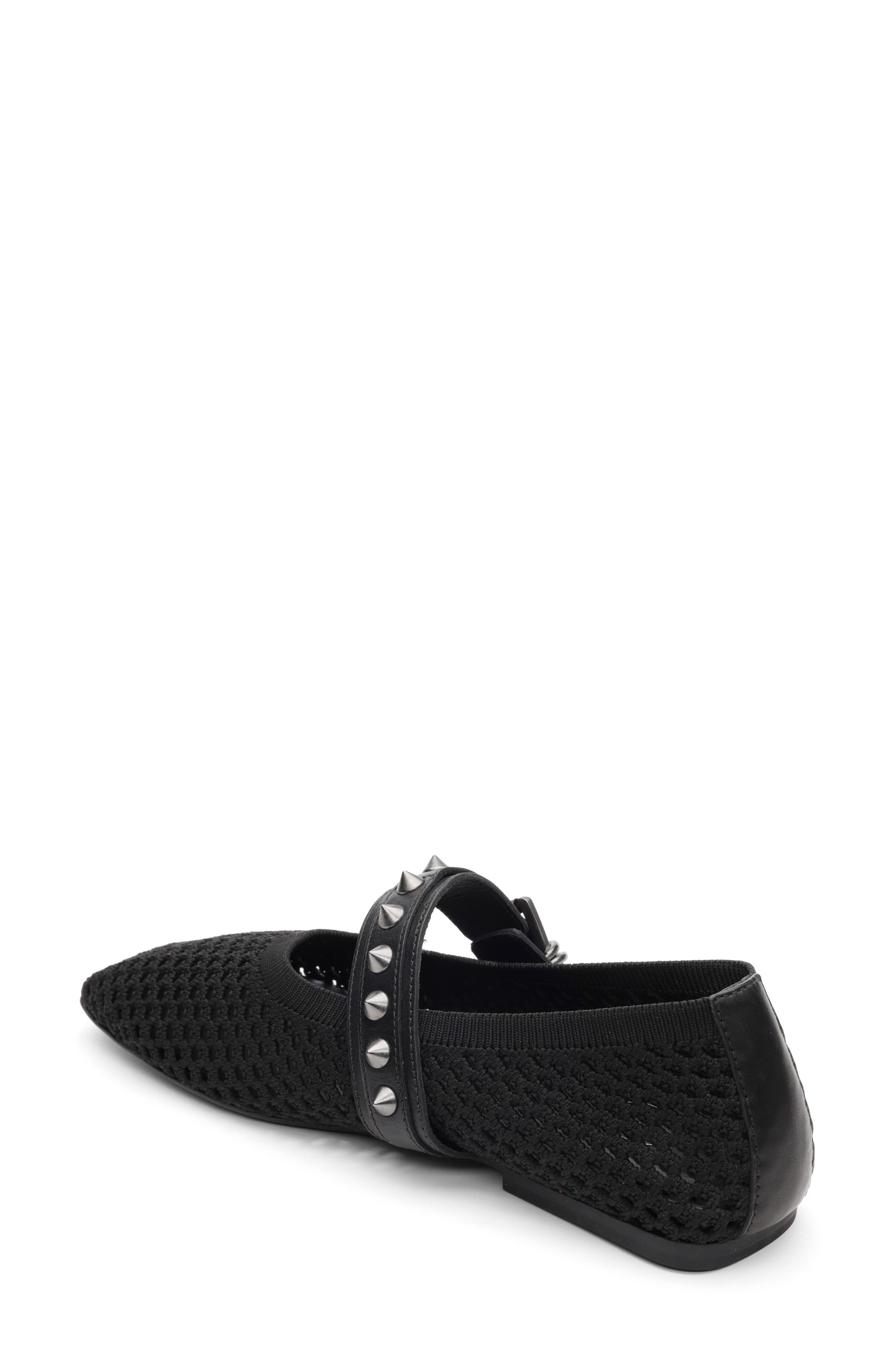Ash Bijoux Studded Mary Jane Flat, Alternate, color, Black