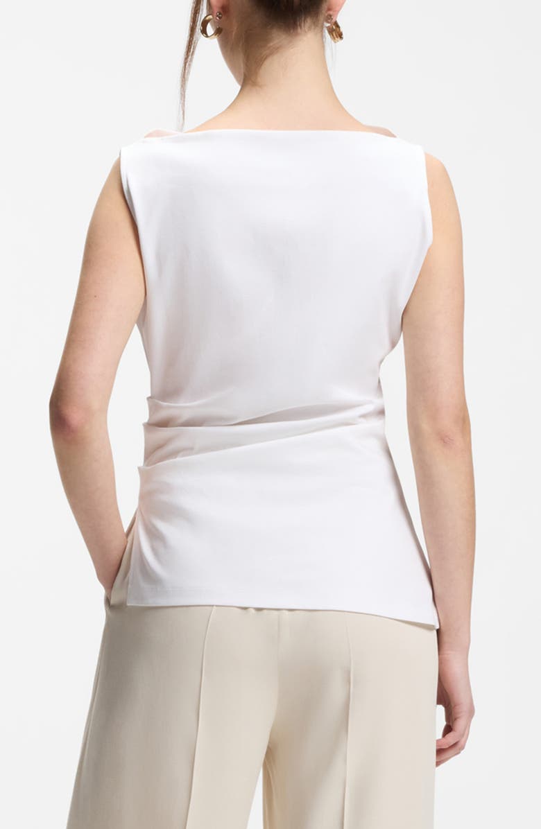 BOSS Emiaka Sleeveless Cowl Neck Top, Alternate, color, Bright White