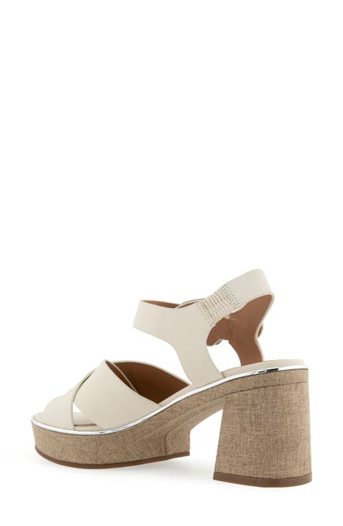 Aerosoles Zephyr Platform Sandal In Eggnog Leather