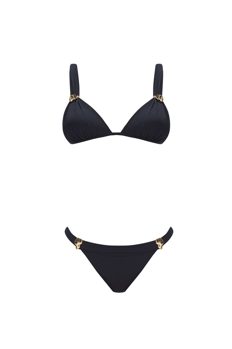 Zella Mid Coverage Solid Bikini Bottom, Alternate, color, Black