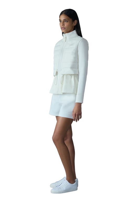 Shop Mackage Priscilla 3-in-1 Hybrid Lightweight Jacket With Down Vest In Cream