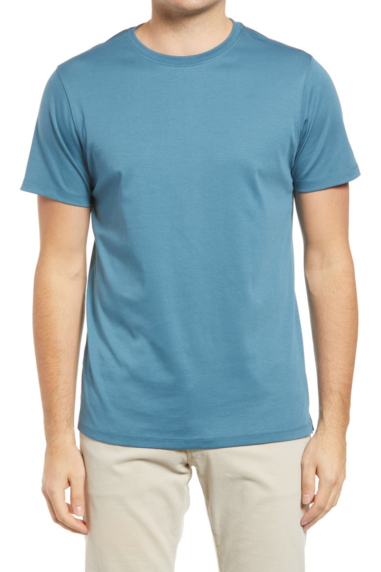 Georgia Pima Cotton T-Shirt, Main, color, BIJOU BLUE