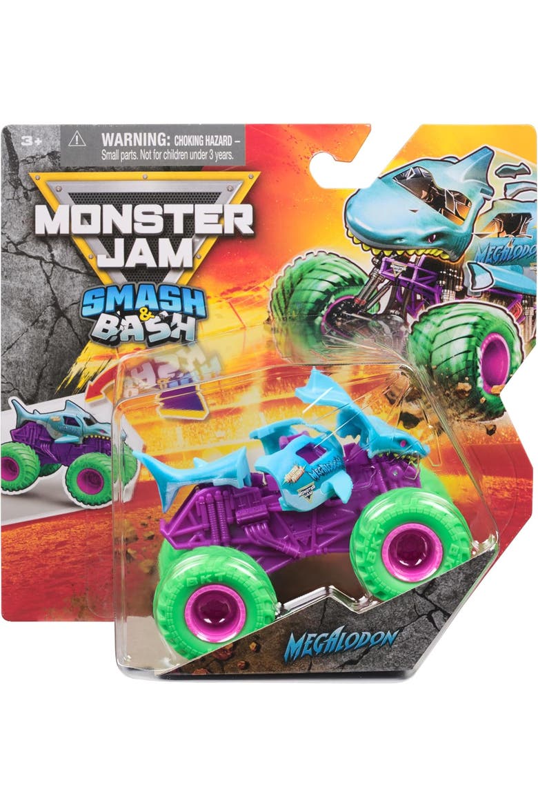 Smash and Bash Megalodon Die Cast Vehicle, Main, color, purple