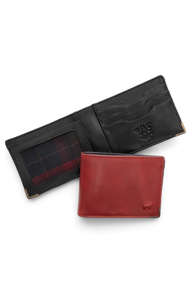 Will Leather Goods William Two Tone Bifold Wallet, Alternate, color, Red/ Black