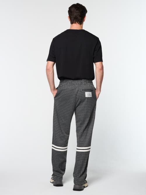 Sergio Tacchini Dallas Houndstooth Track Pant In Black