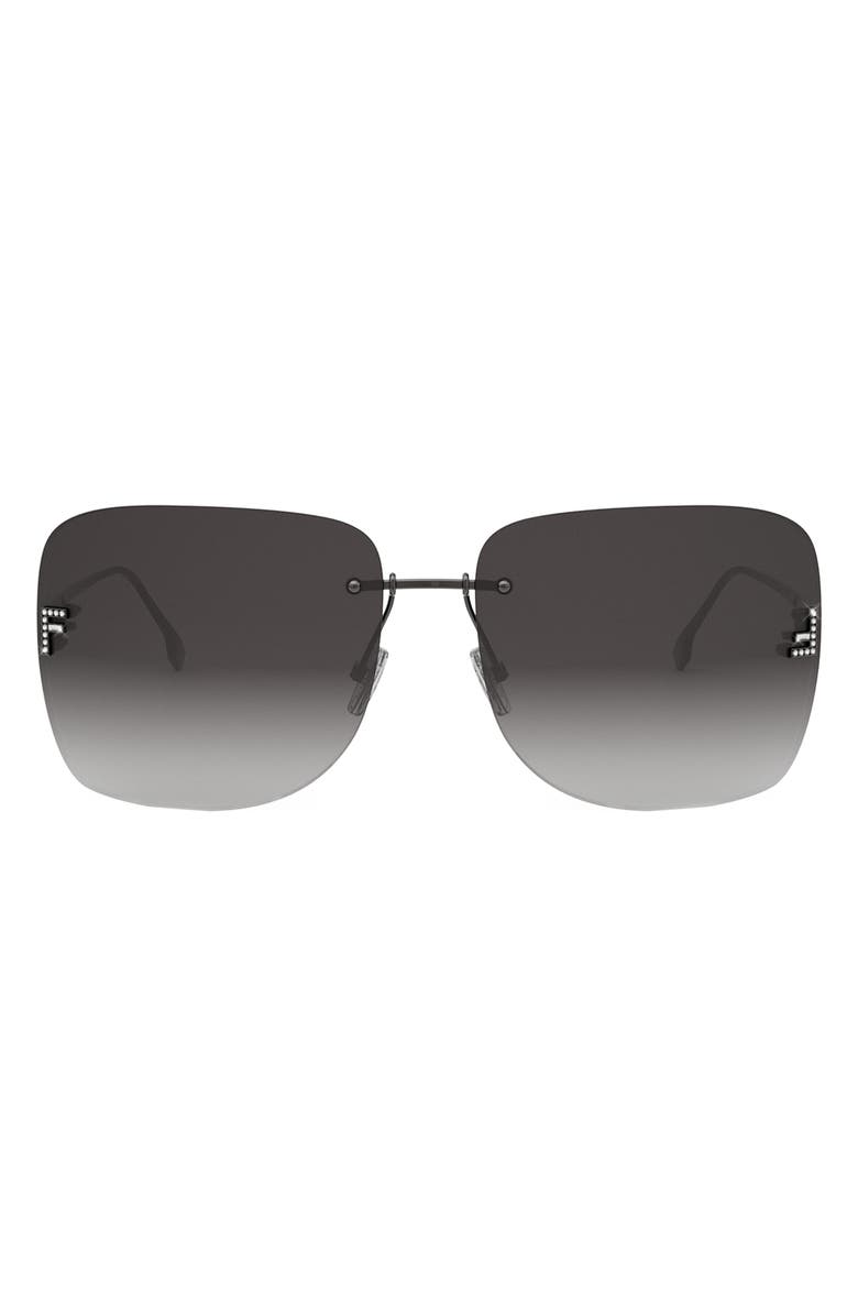 Fendi 'Fendi First 65mm Oversize Square Sunglasses, Main, color, 