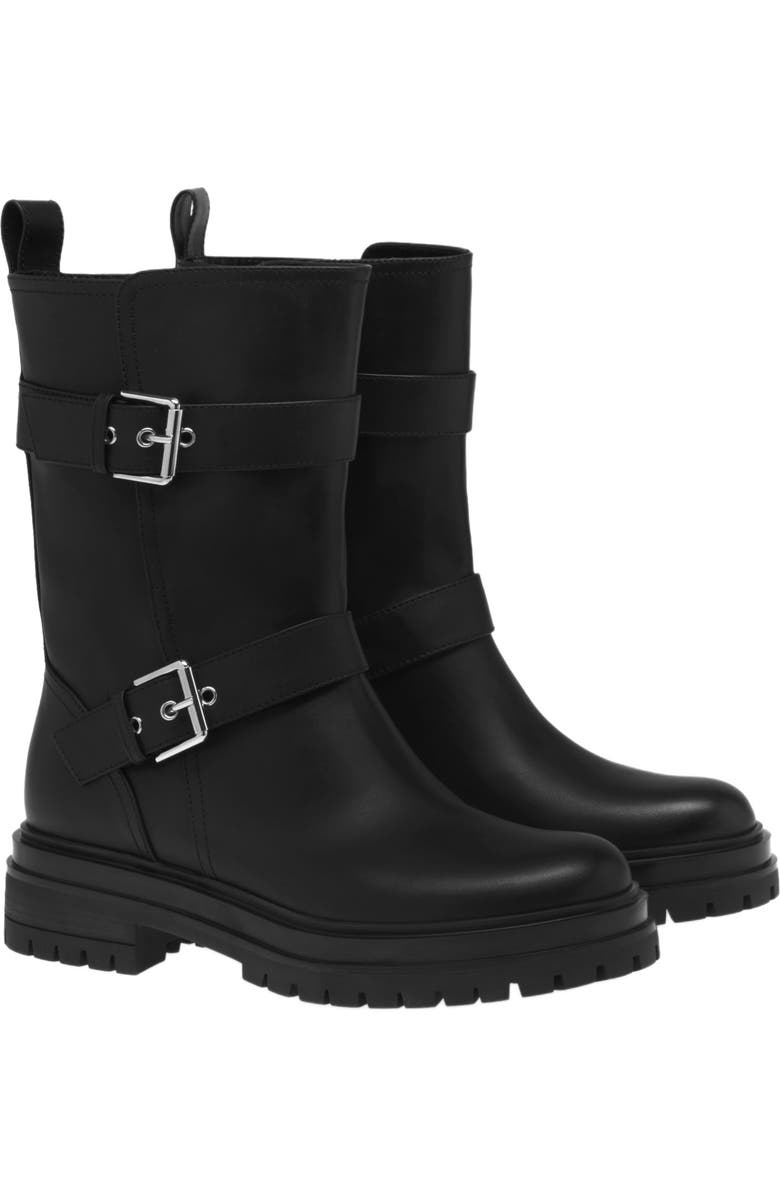 Gianvito Rossi Thiago Biker, Alternate, color, Black