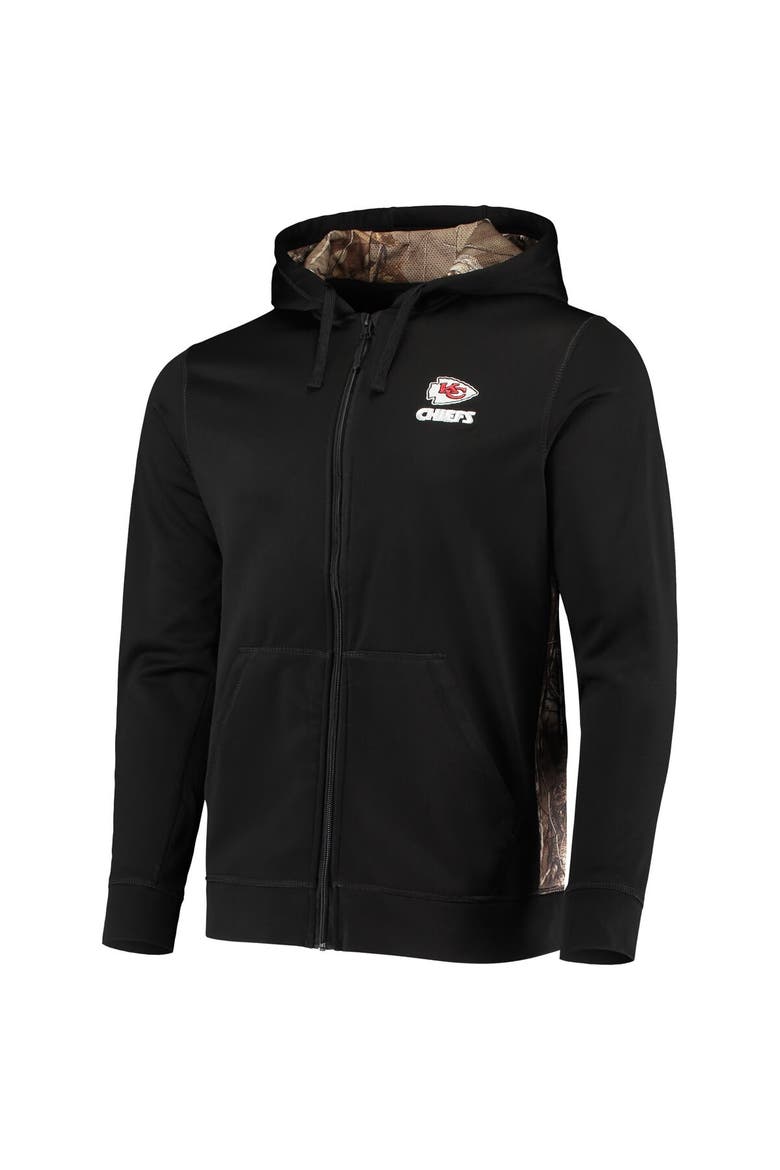 Men's Dunbrooke Black/Realtree Camo Kansas City Chiefs Decoy Tech Fleece Full-Zip Hoodie, Alternate, color, Black
