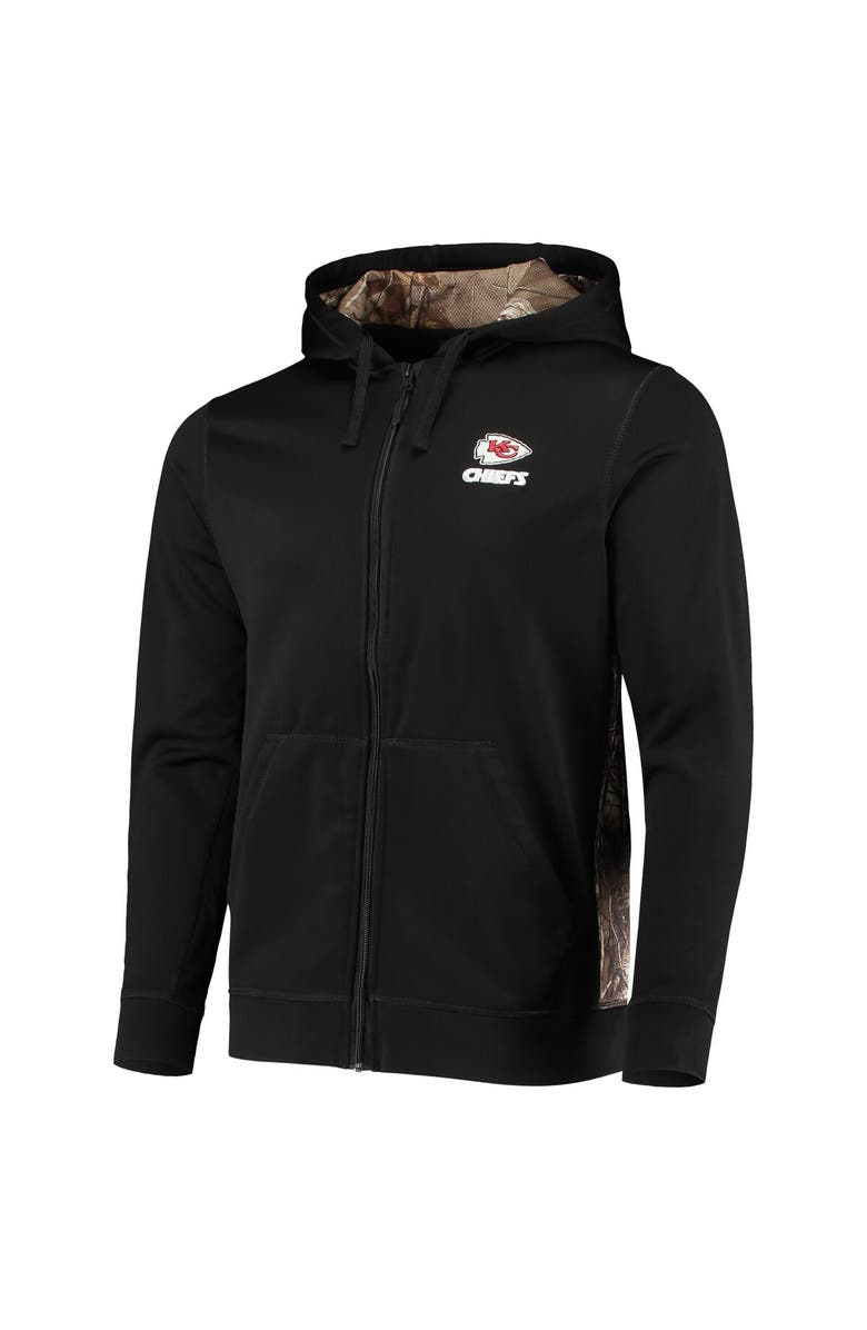 DUNBROOKE Men's Dunbrooke Black/Realtree Camo Kansas City Chiefs Decoy Tech Fleece Full-Zip Hoodie, Alternate, color, Black